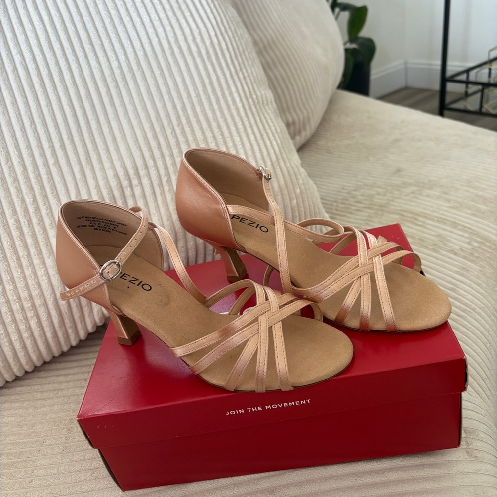 Capezio Women's Nude Strappy Heels